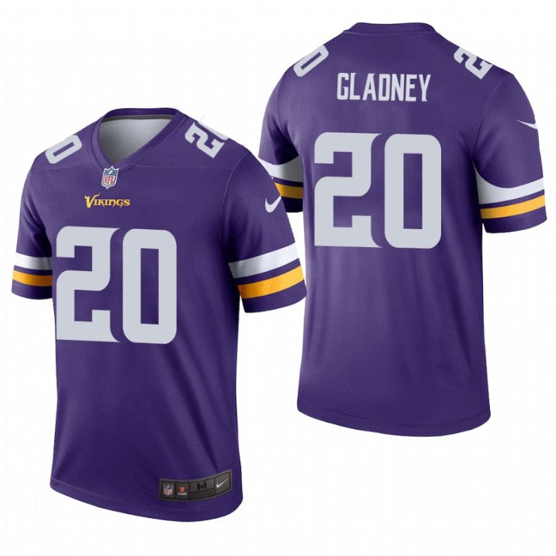Men Minnesota Vikings #20 Jeff Gladney Nike Purple Limited Legend NFL Jersey
